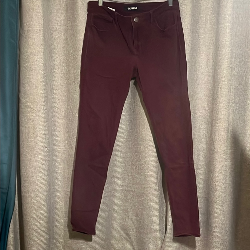 Express Red Skinny Jeans